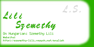 lili szemethy business card